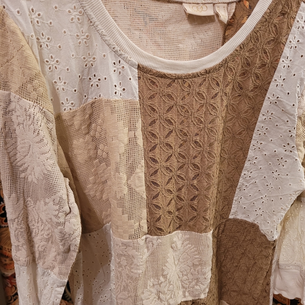 100% Cotton, L, Lace And Patchwork, Sophisticated Hippie Style